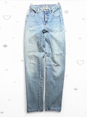 Vintage 90s Zena Jeans High Waisted Light Wash Thrashed Destroyed 25 Waist